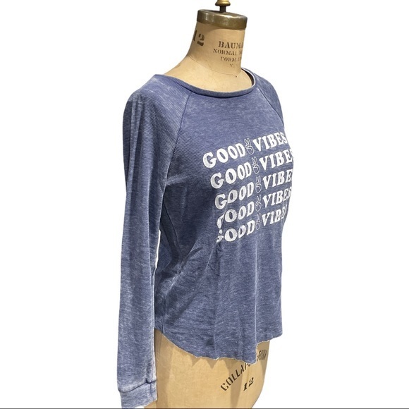 Greyson Threads Good Vibes Graphic Waffle Knit Top - Picture 4 of 6